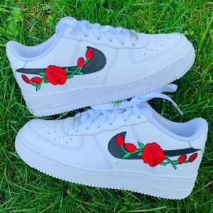 Red Rose Air Force 1 Shoes 🌹